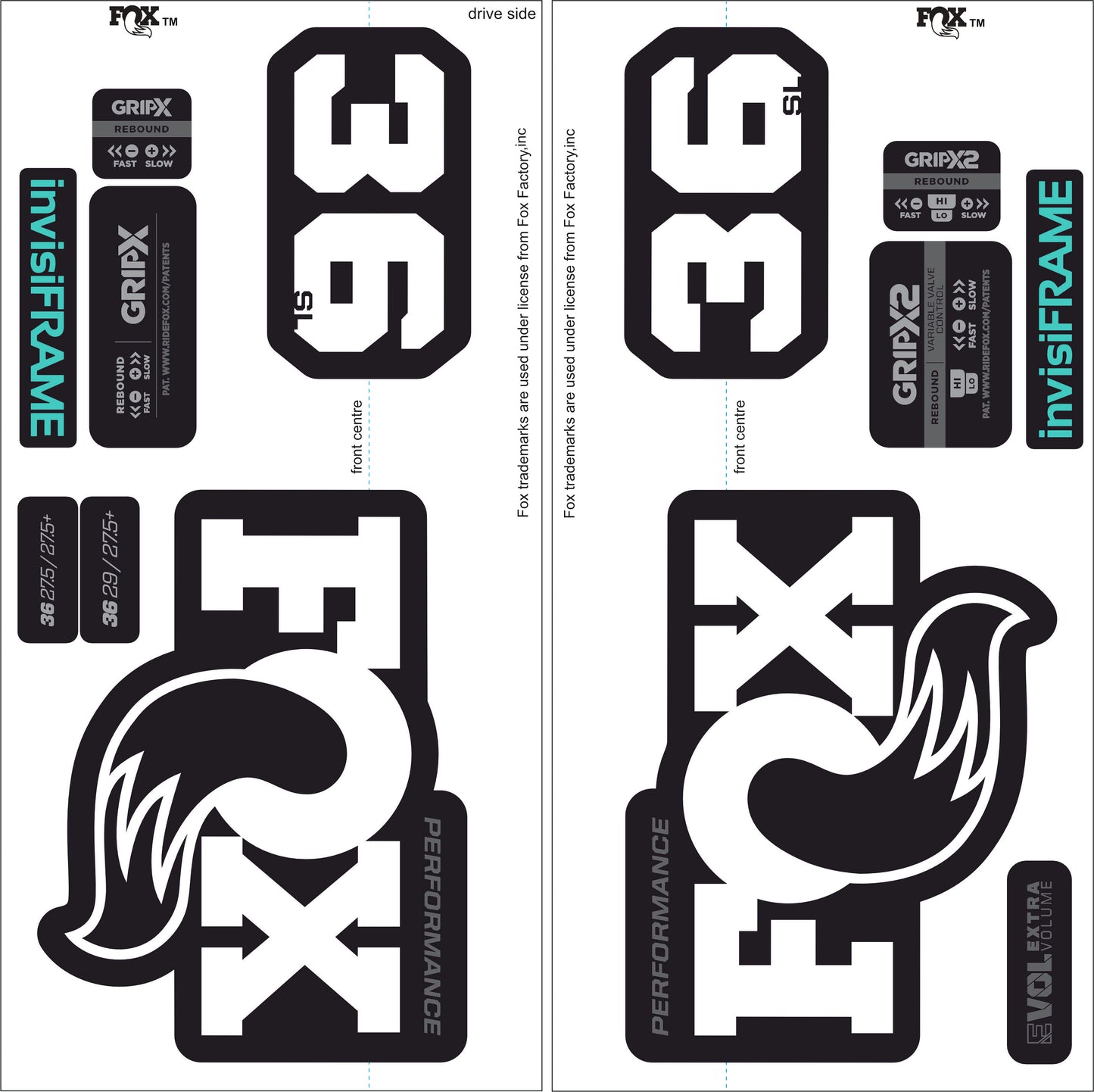 Fox 36 Performance SL 2026 Decals