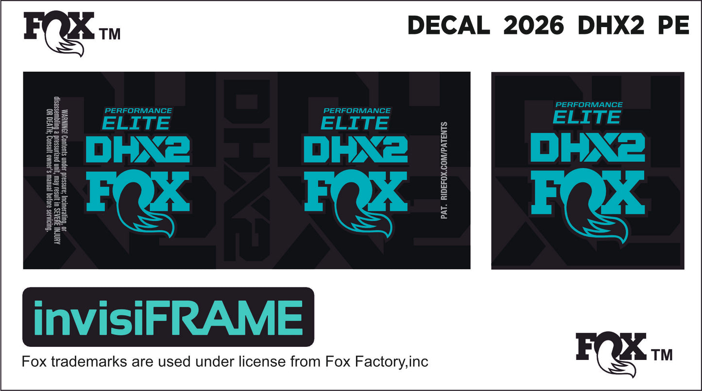Fox DHX2 Performance 2026 Elite Decals