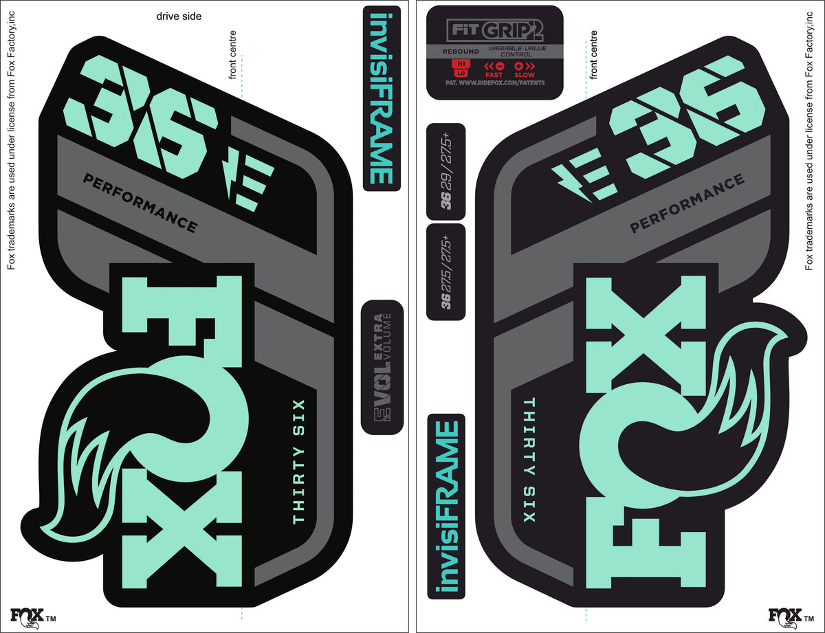Fox 36 performance 2021 E Bike Decals