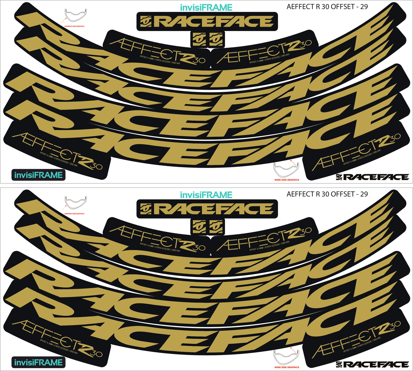 Raceface AEFFECT R 30 Offset 29er Decals