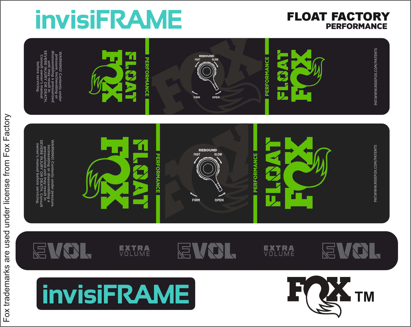 Fox Float Performance 2023 Decals