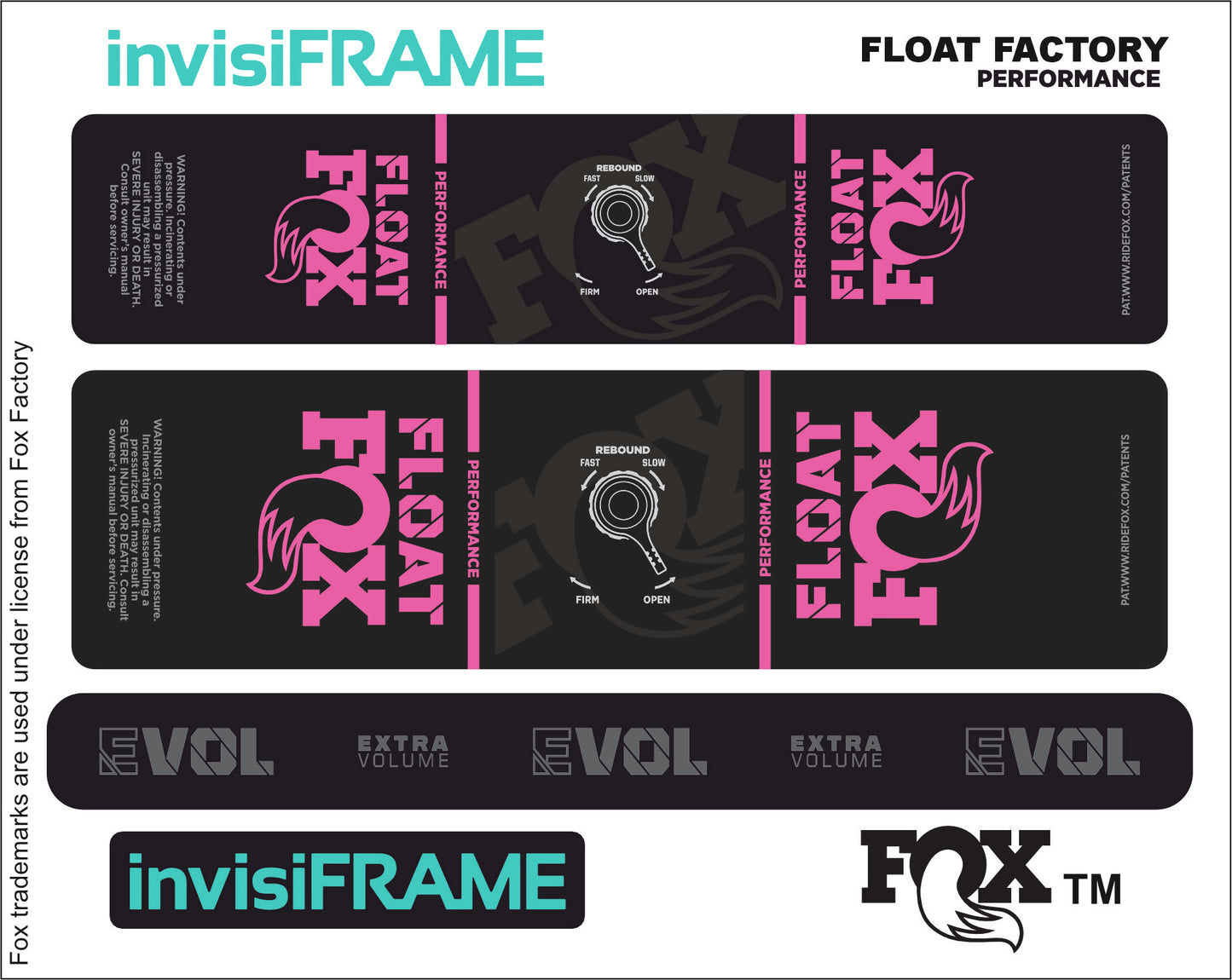 Fox Float Performance 2023 Decals