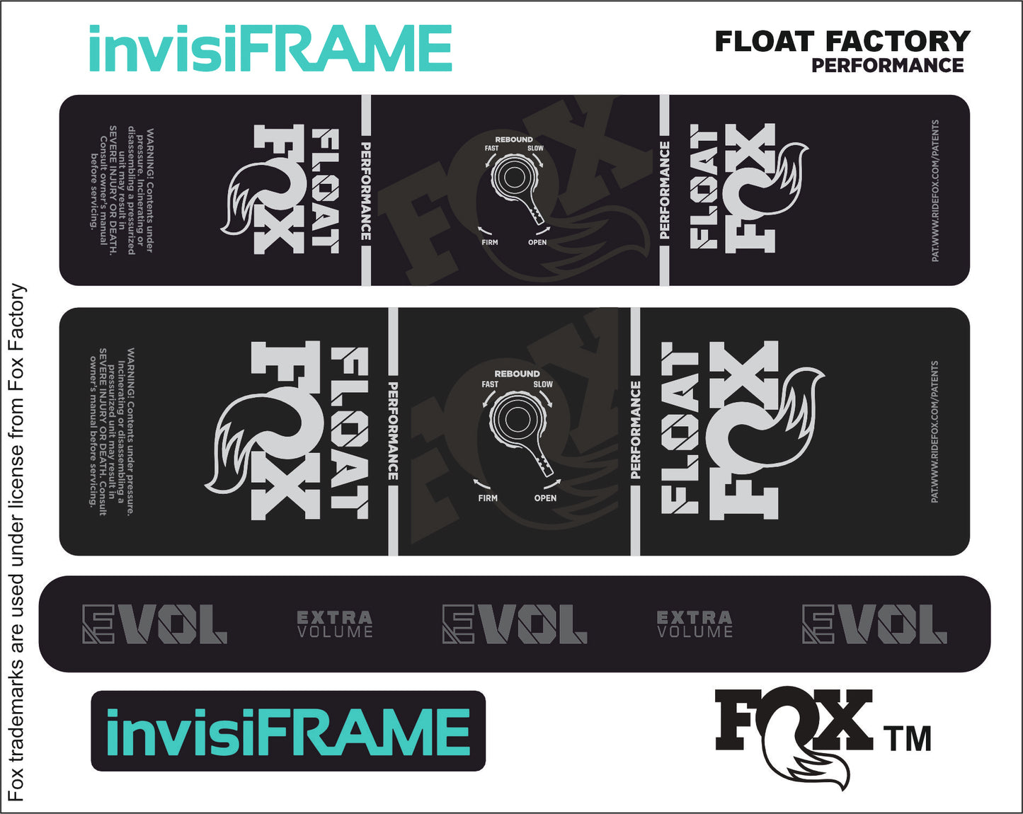Fox Float Performance 2023 Decals