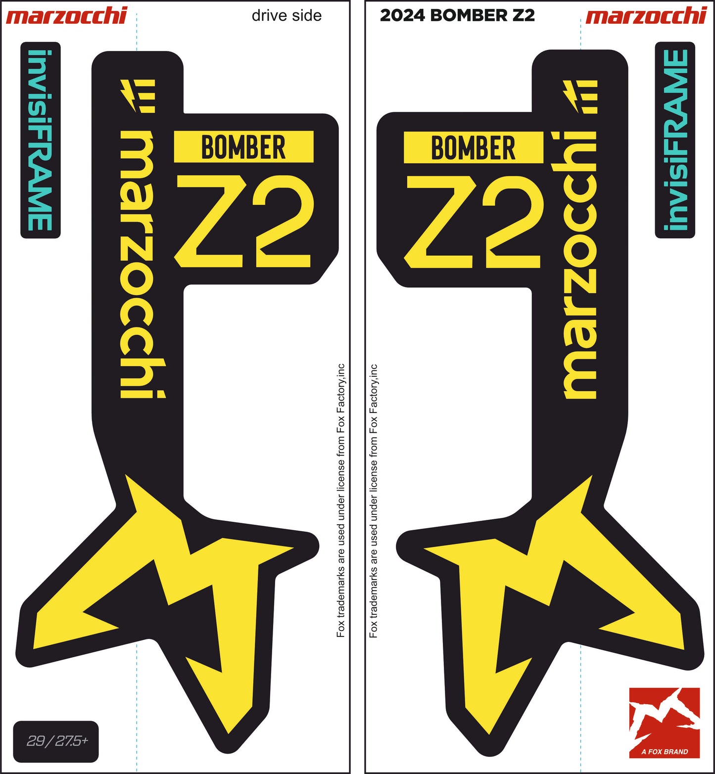 Marzocchi Bomber Z2 eOptimized 2024 Decals