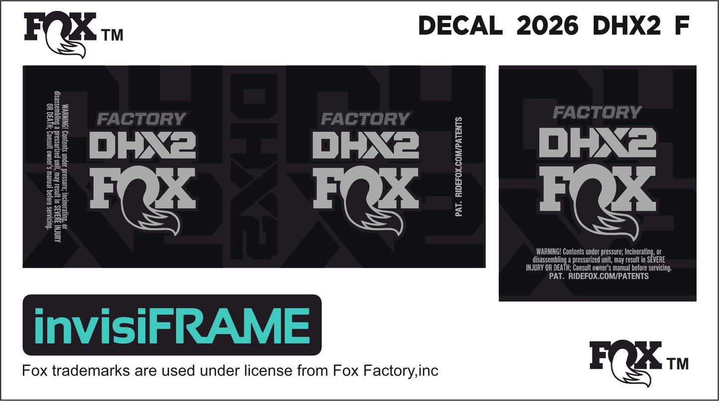 Fox DHX2 Factory 2026 Decals