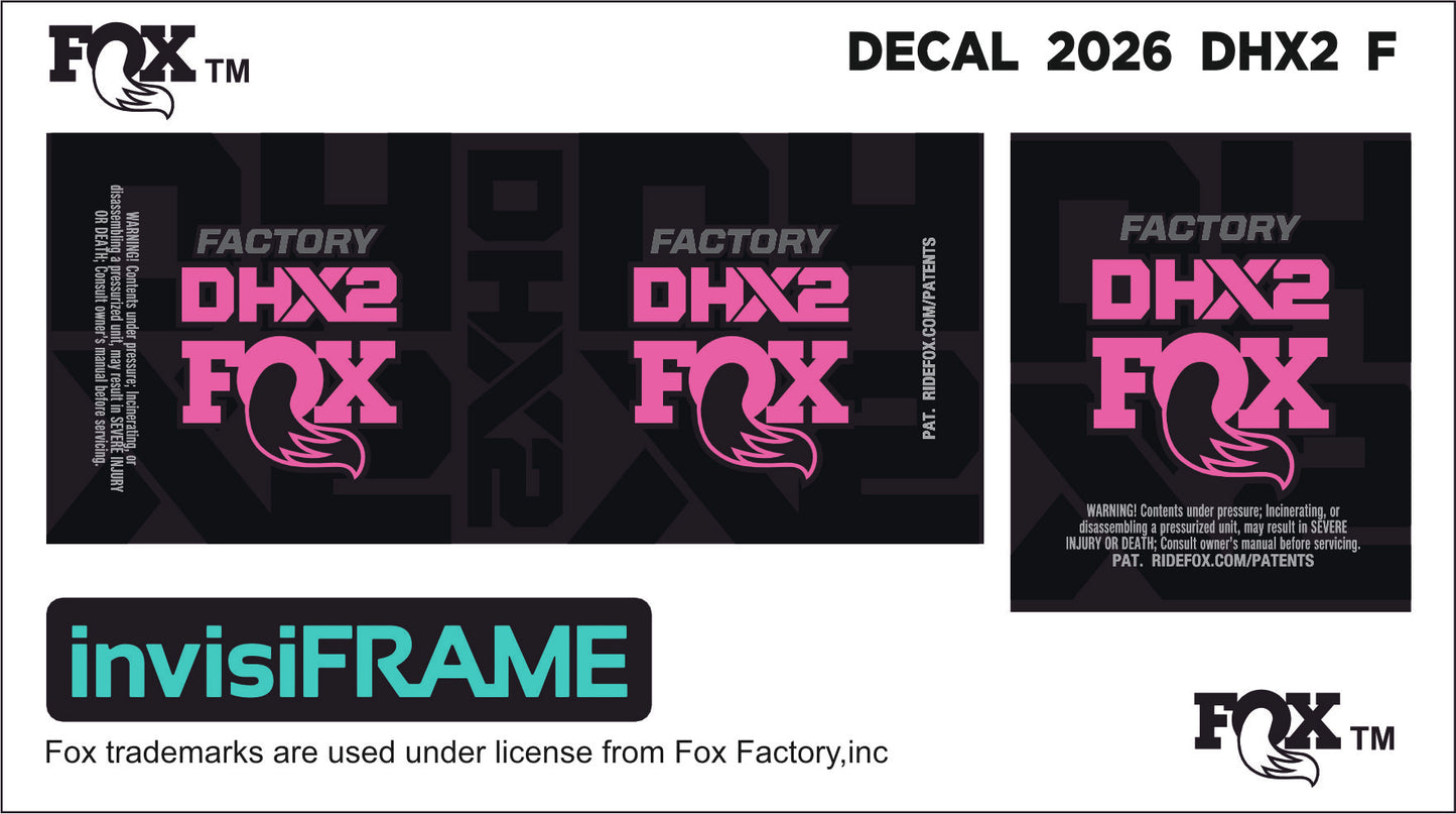 Fox DHX2 Factory 2026 Decals