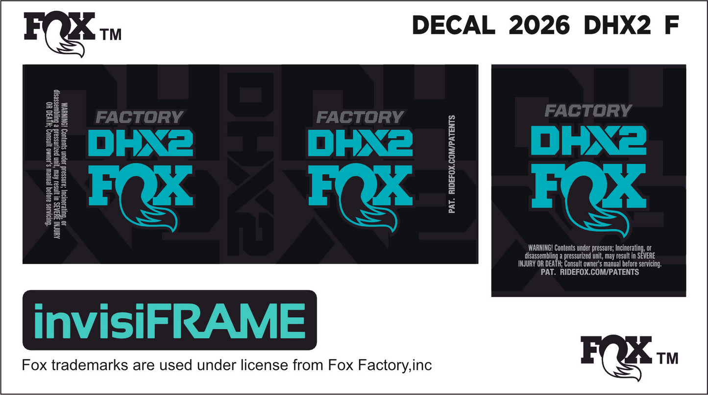 Fox DHX2 Factory 2026 Decals