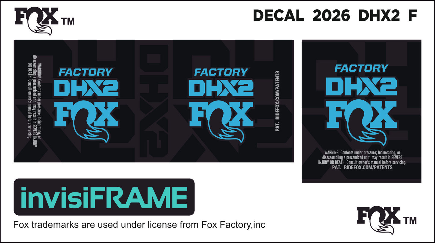 Fox DHX2 Factory 2026 Decals