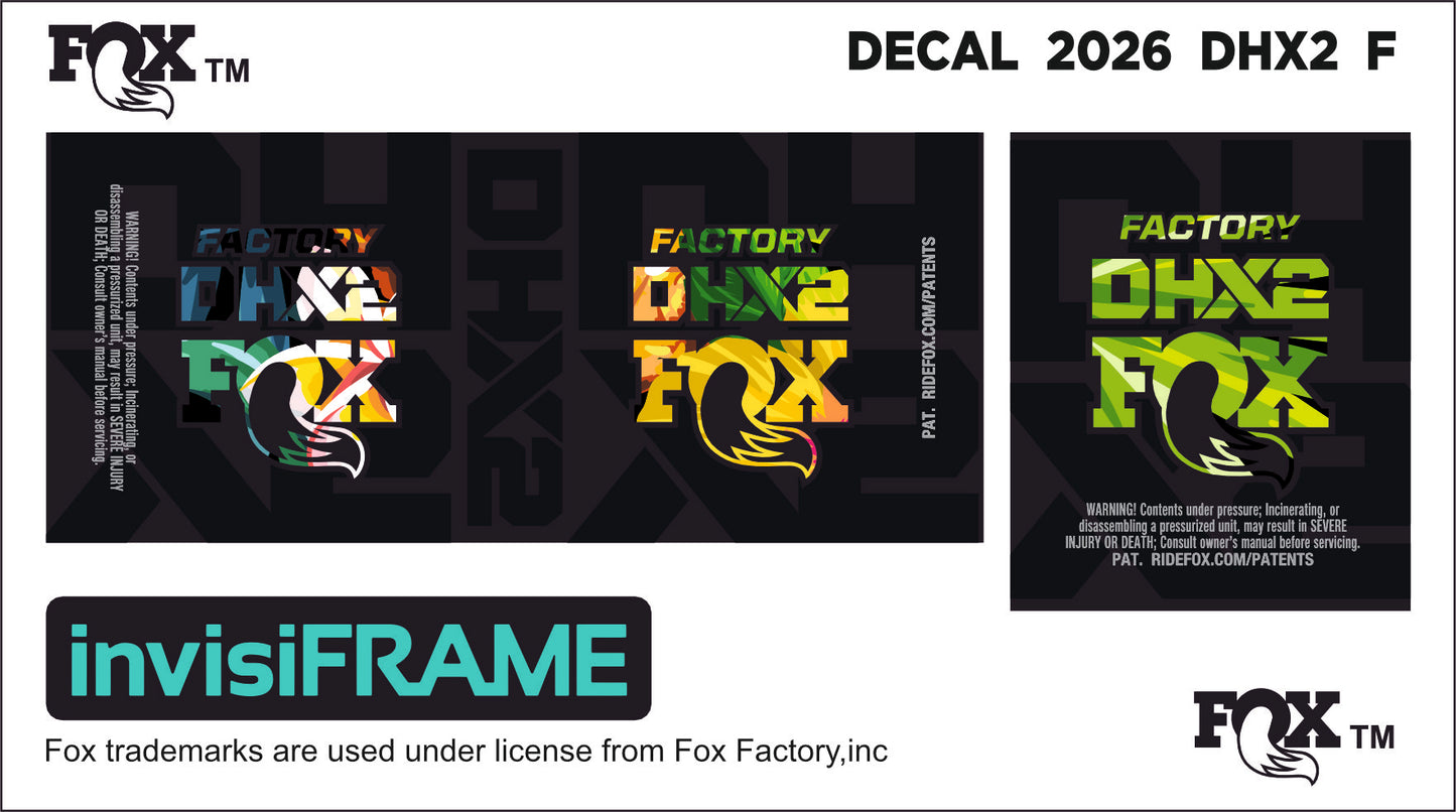 Fox DHX2 Factory 2026 Decals