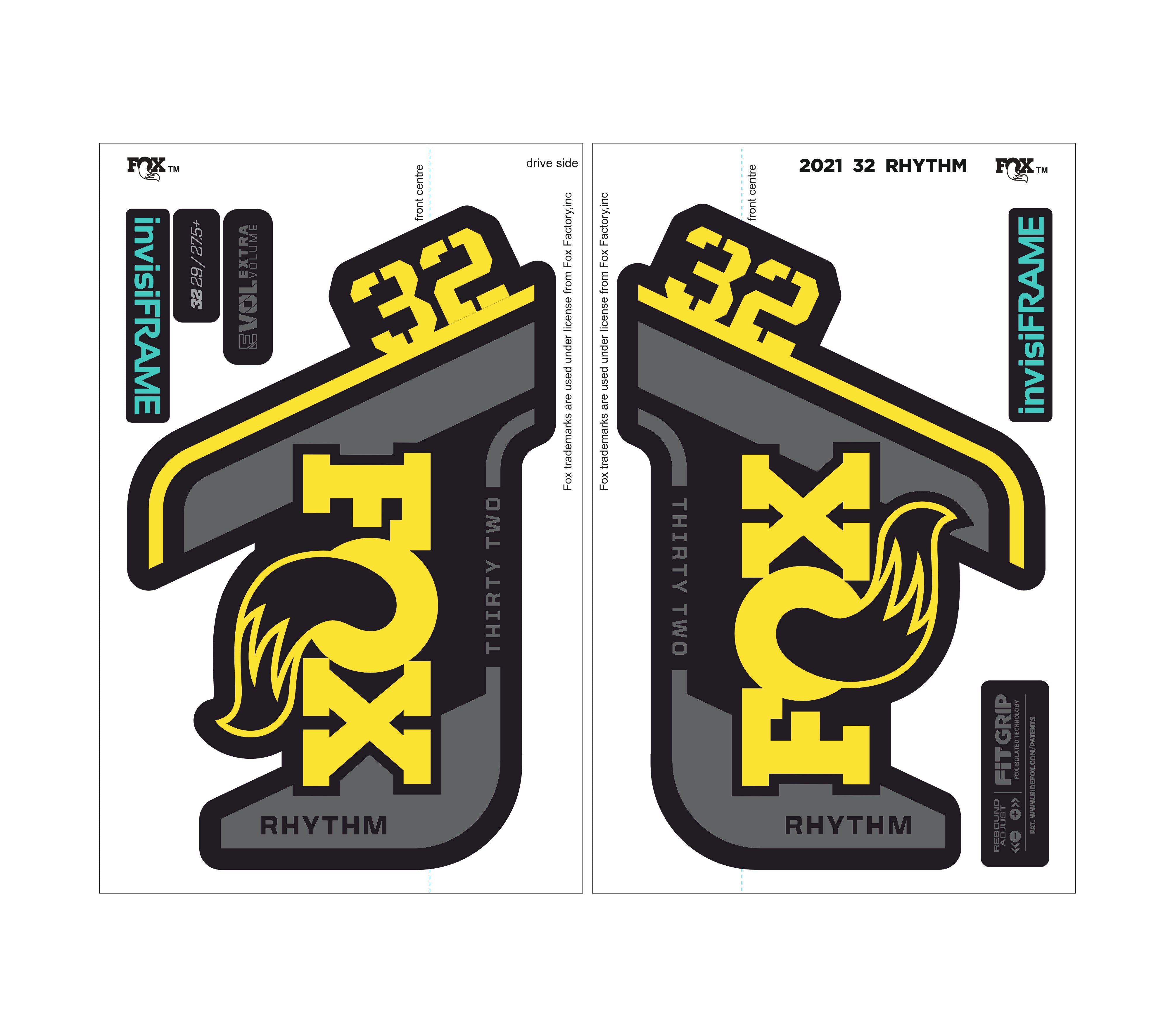 Fox 32 Rhythm 2023 decals – invisiframe