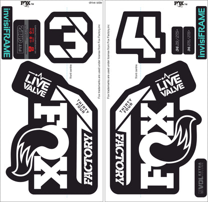 Fox 34 Factory LIVE VALVE 2021 Decals