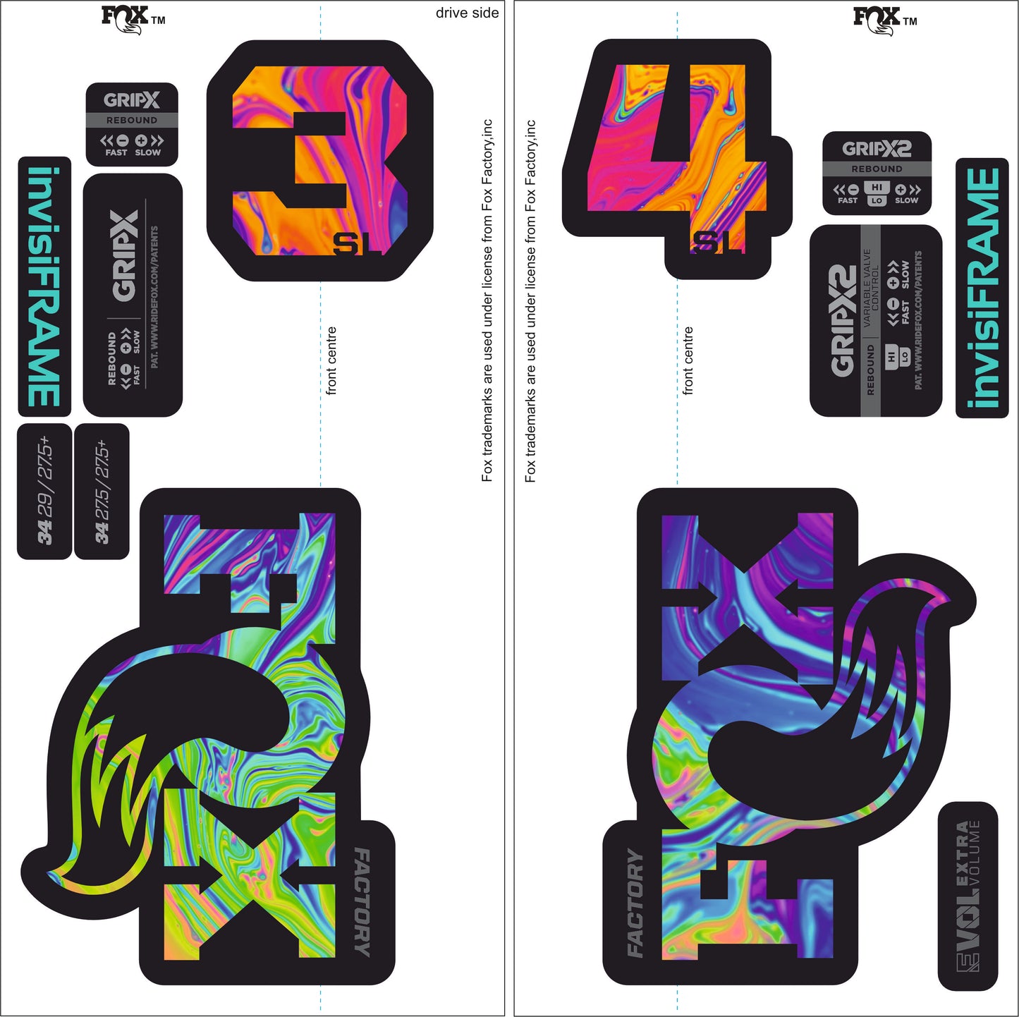 Fox 34 SL Factory 2026 DECALS