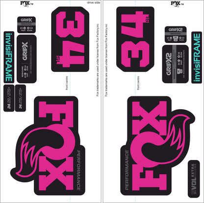 Fox 34 SL Performance 2026 DECALS