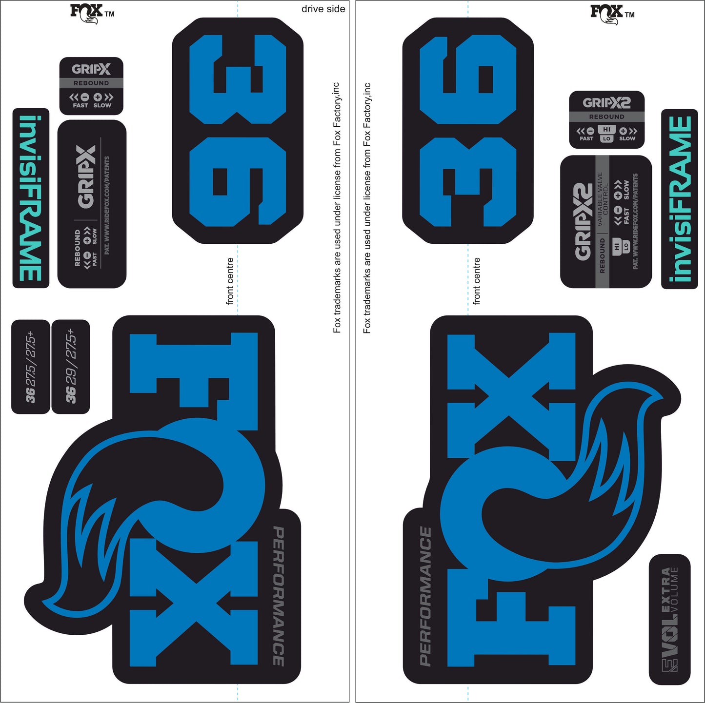 Fox 36 Performance 2026 Decals
