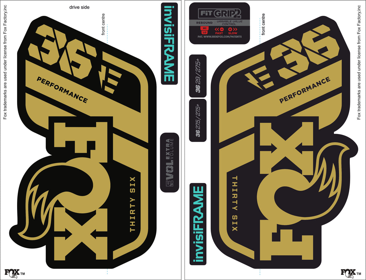 Fox 36 performance 2021 E Bike Decals
