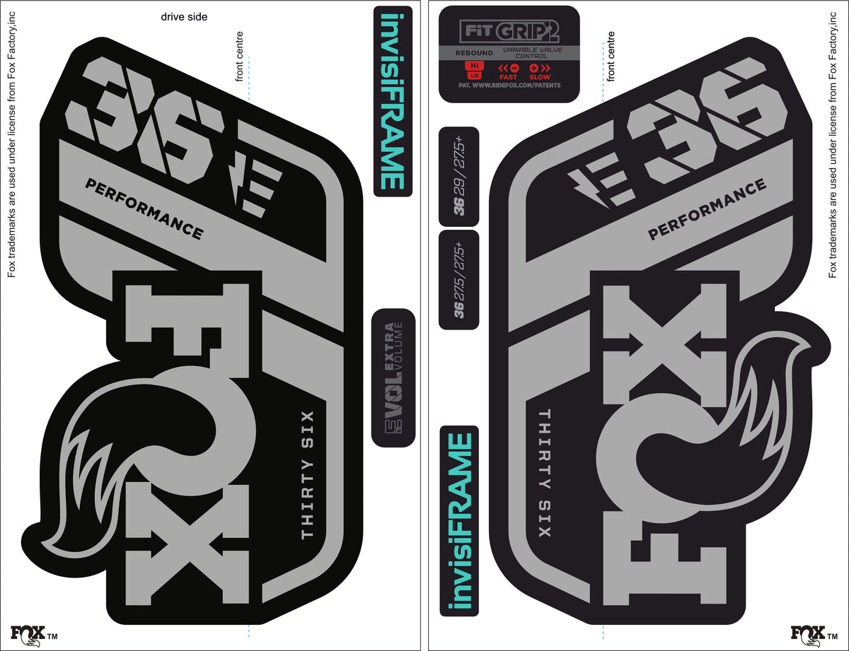 Fox 36 performance 2021 E Bike Decals
