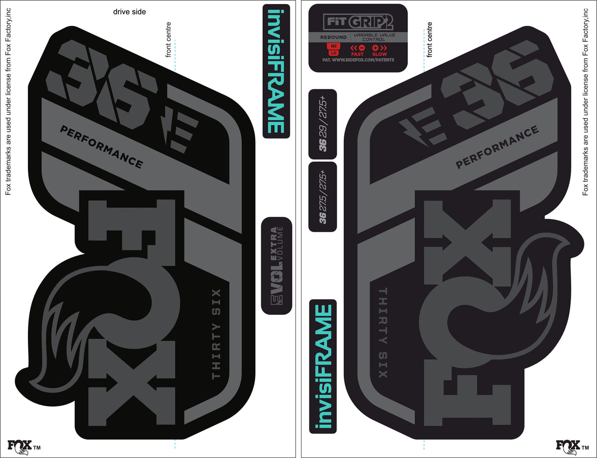Fox 36 performance 2021 E Bike Decals