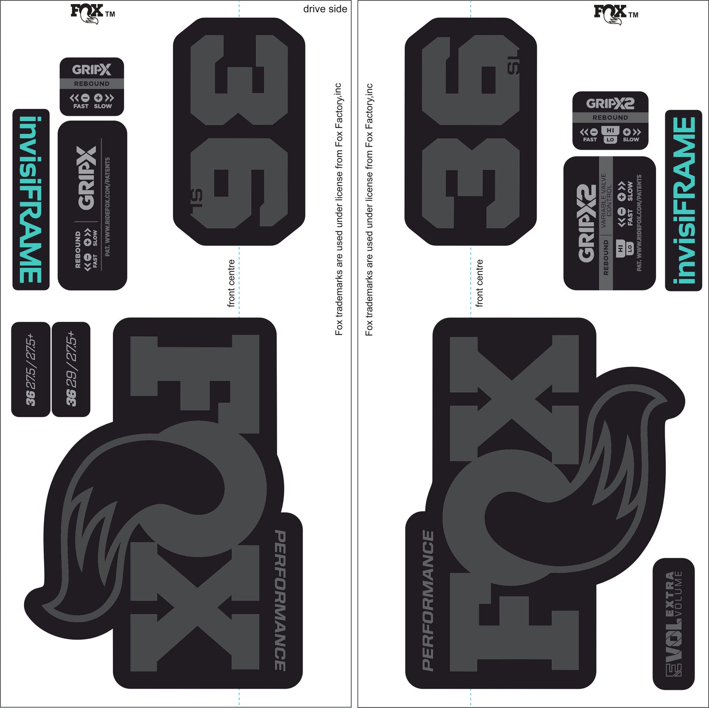 Fox 36 Performance SL 2026 Decals