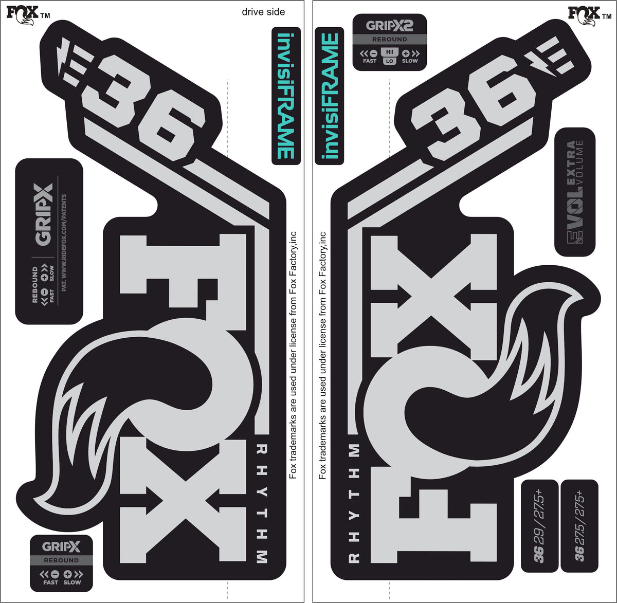 Fox 36 Rhythm E BIKE 2027 Decals