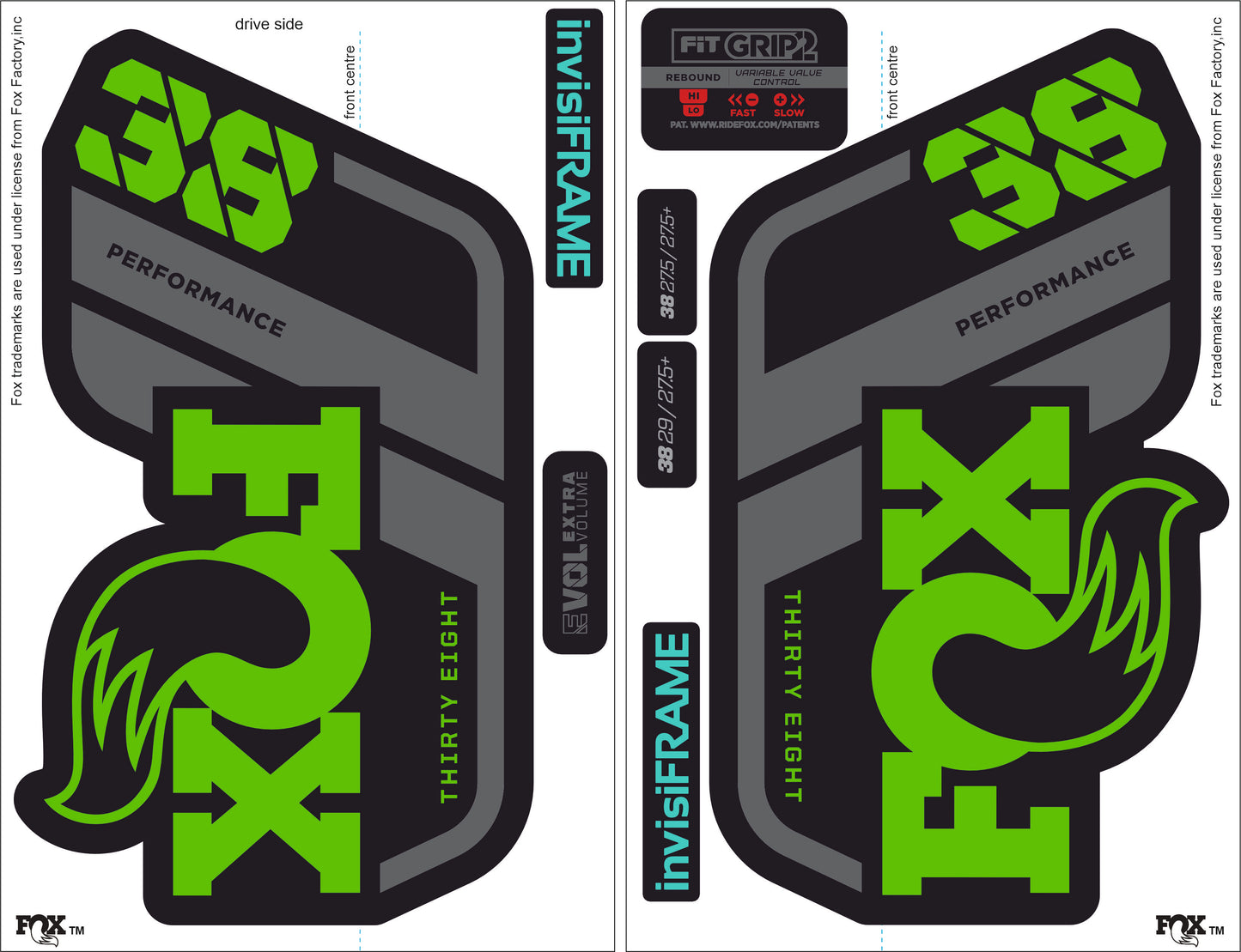 Fox 38 Performance 2021 Decals