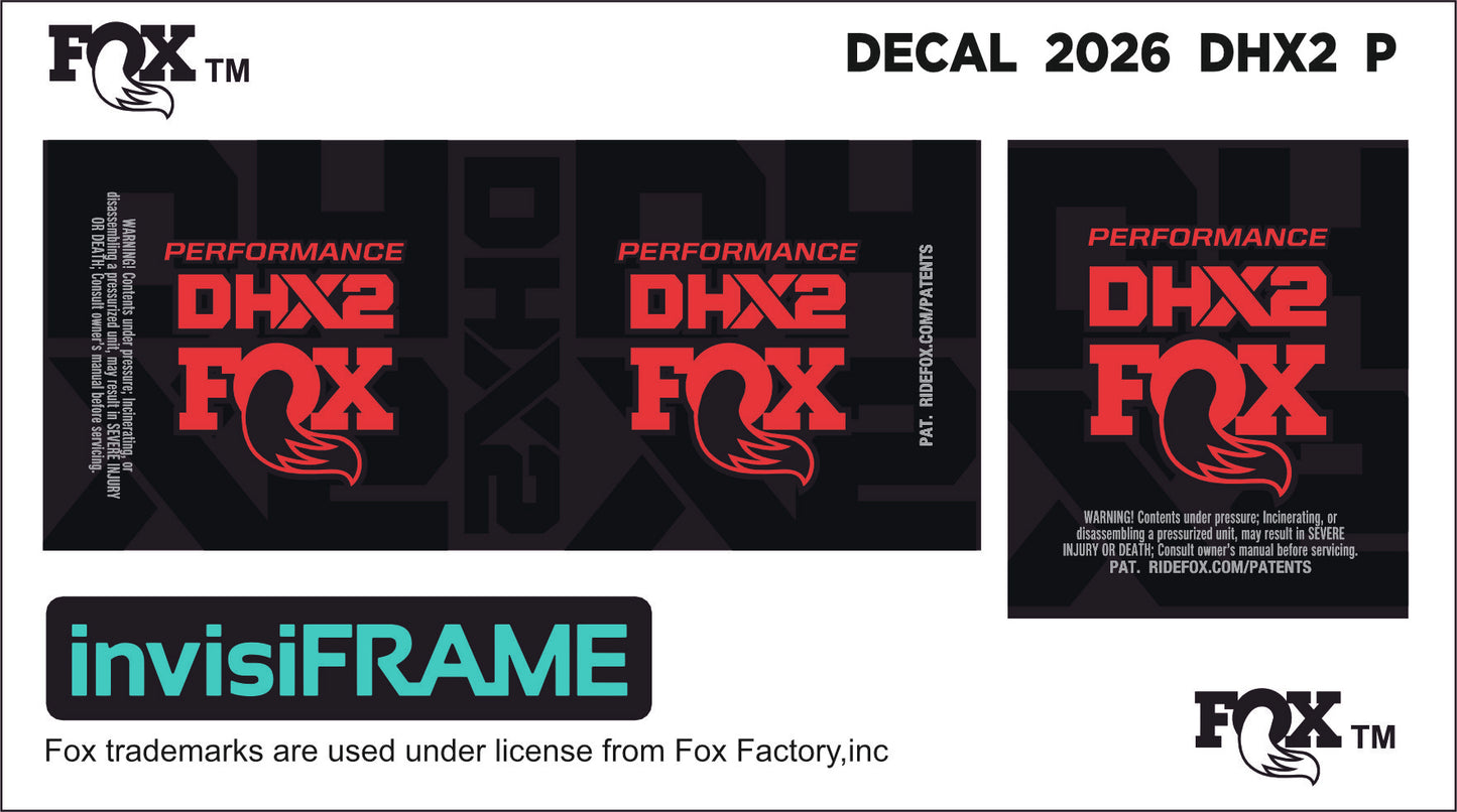 Fox DHX2 Performance 2026 Decals