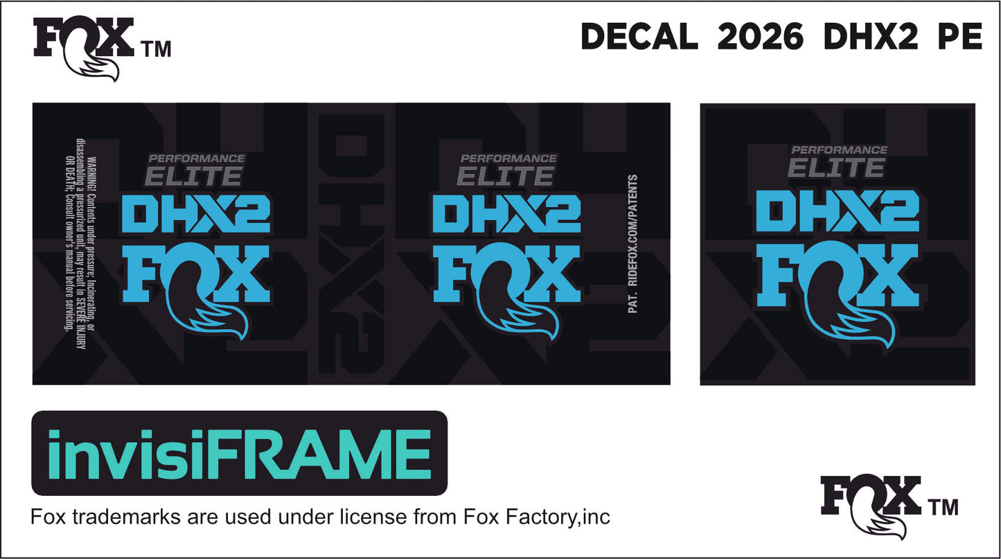Fox DHX2 Performance 2026 Elite Decals