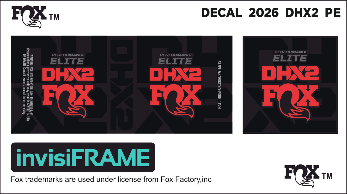 Fox DHX2 Performance 2026 Elite Decals