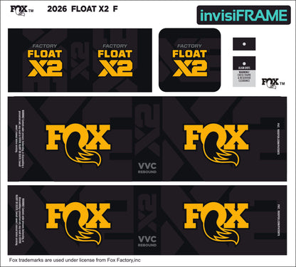 Fox Float X2 Factory 2026 Decals