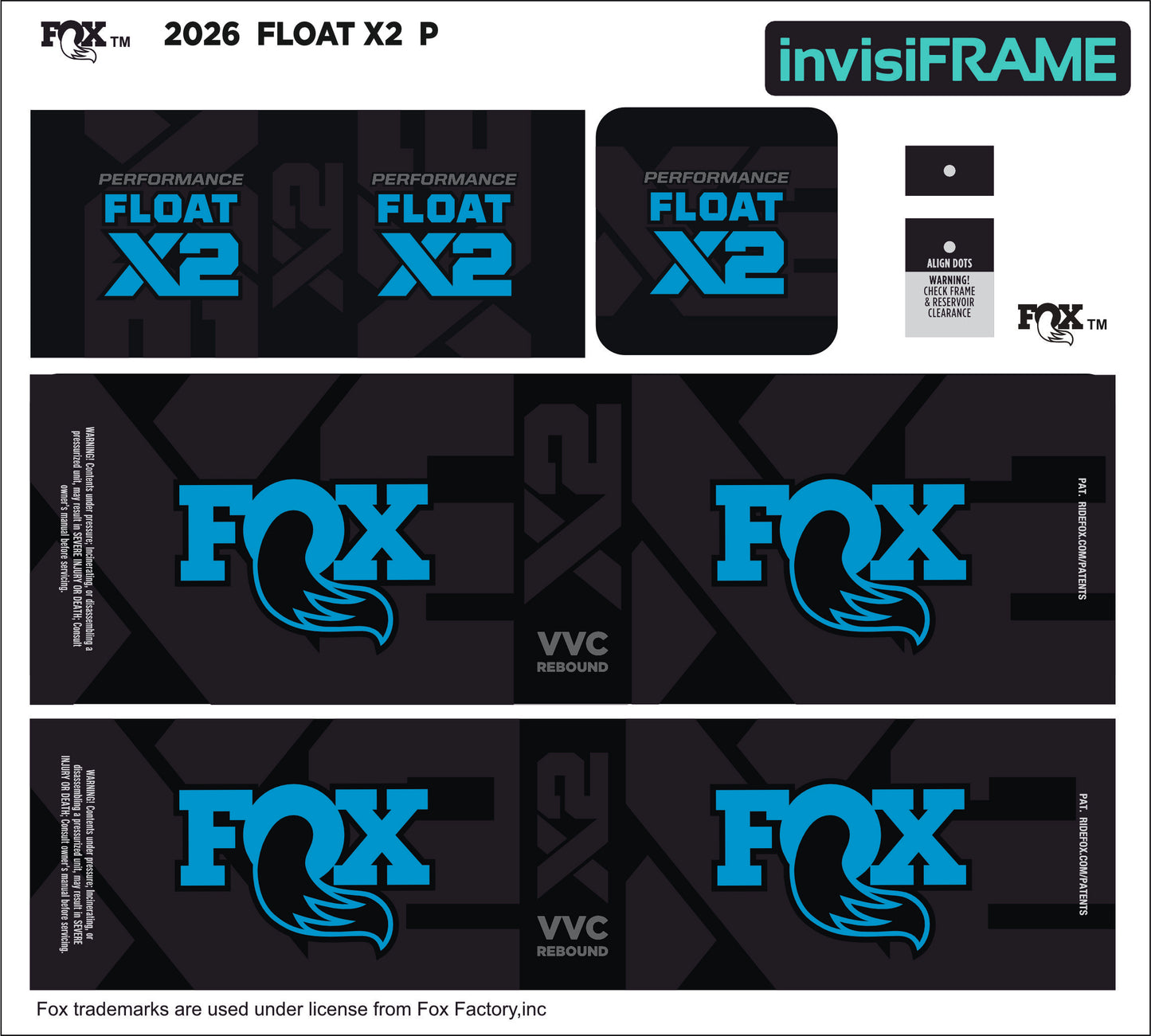 Fox Float X2 Performance 2026 Decals