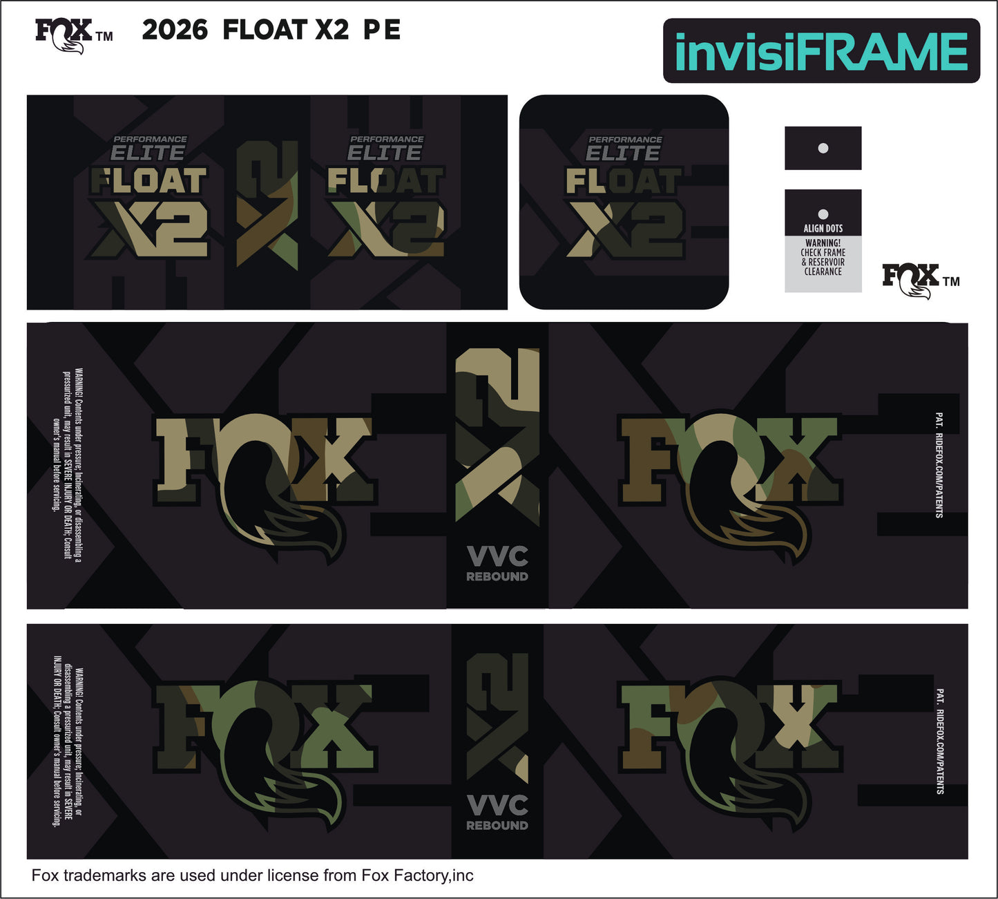 Fox Float X2 Performance Elite 2026 Decals