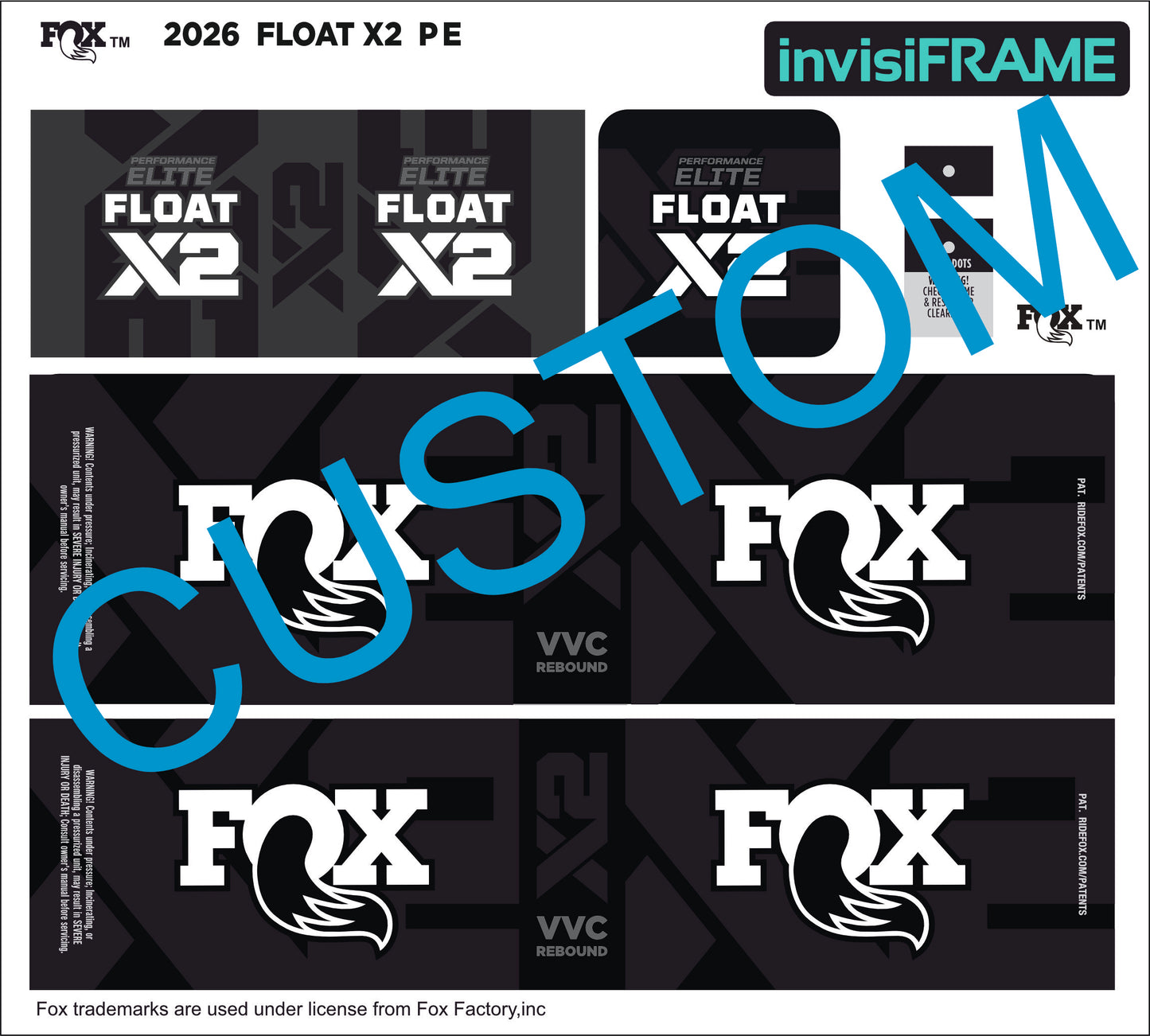 Fox Float X2 Performance Elite 2026 Decals