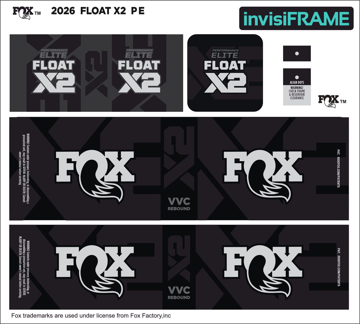 Fox Float X2 Performance Elite 2026 Decals