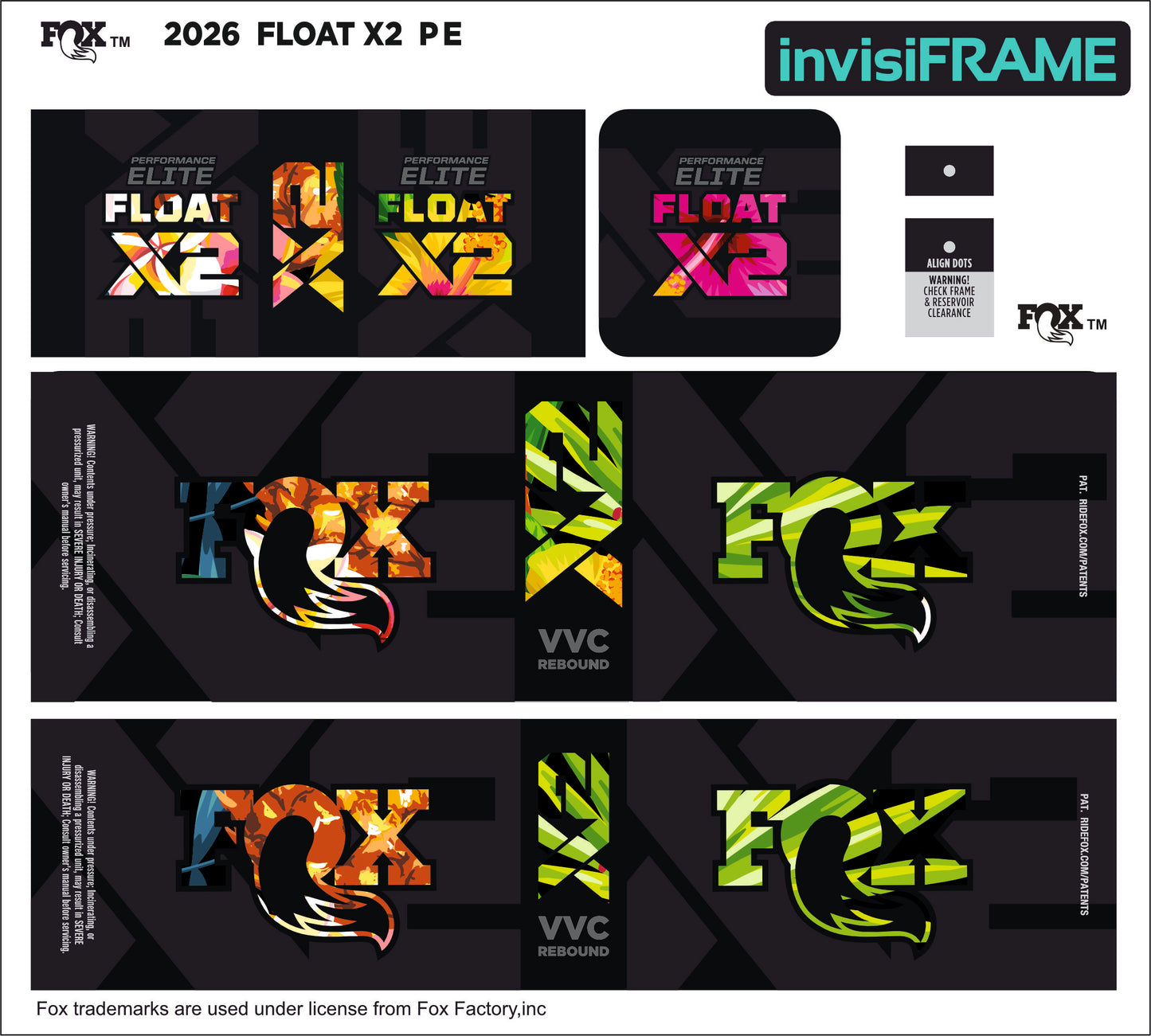 Fox Float X2 Performance Elite 2026 Decals