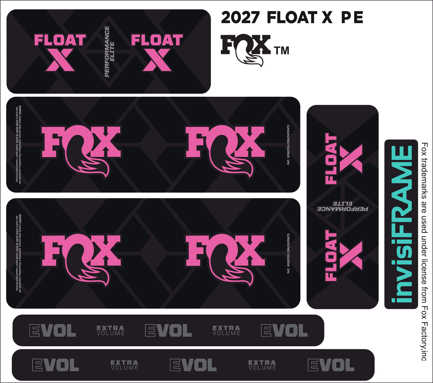 Fox Float X Performance Elite 2027 Decals