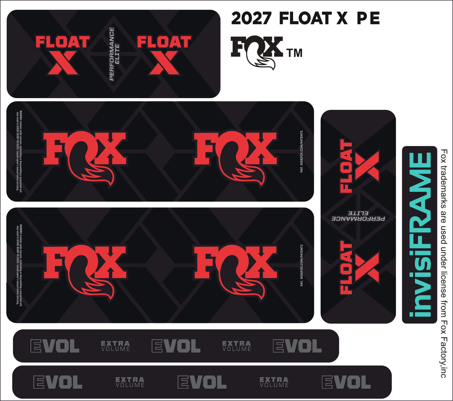 Fox Float X Performance Elite 2027 Decals