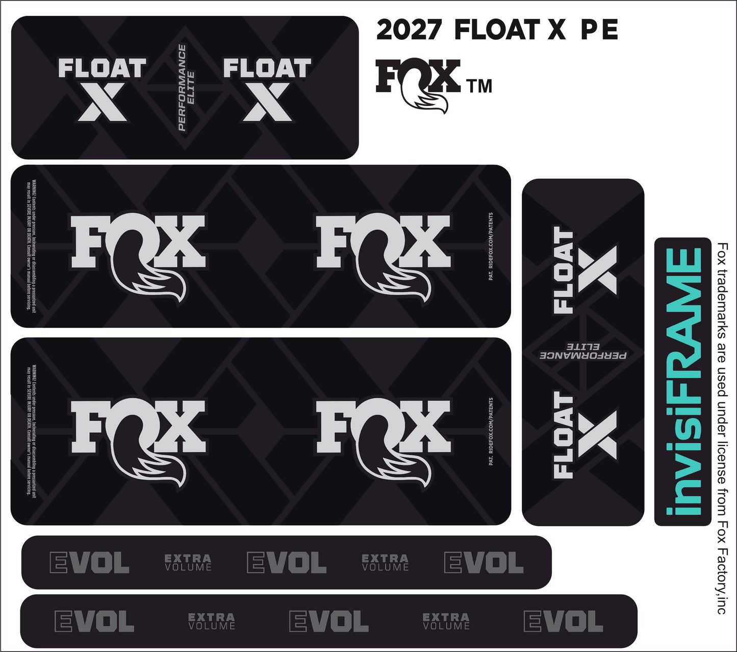 Fox Float X Performance Elite 2027 Decals