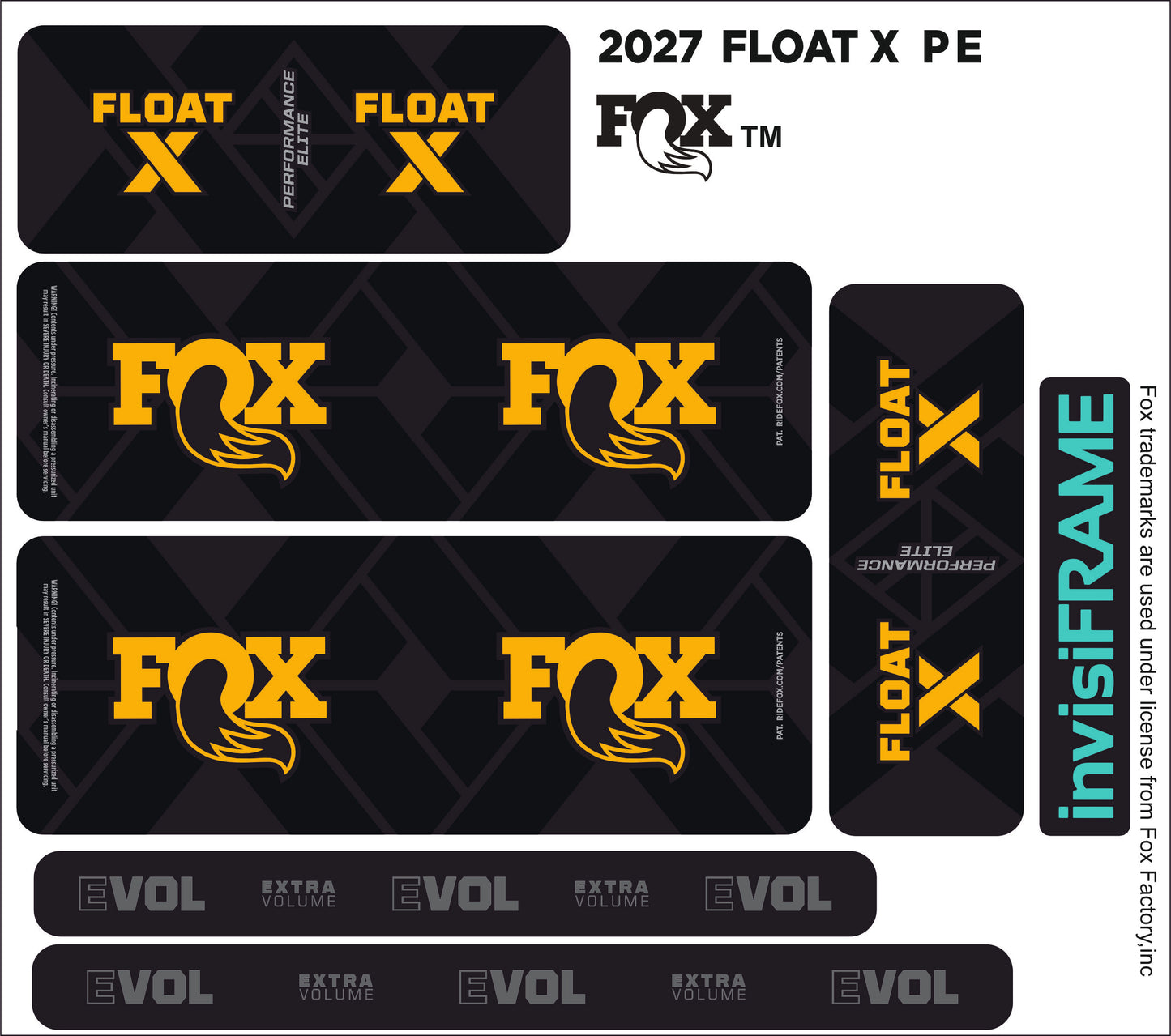 Fox Float X Performance Elite 2027 Decals