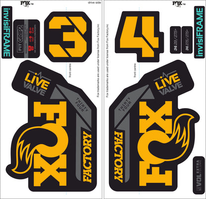 Fox 34 Factory LIVE VALVE 2021 Decals