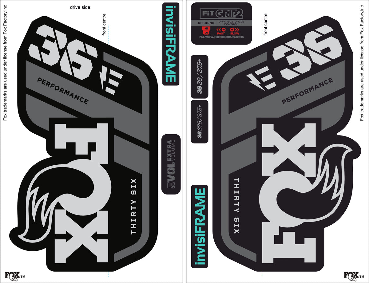 Fox 36 performance 2021 E Bike Decals