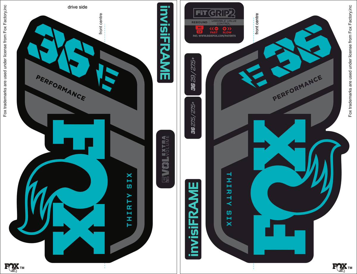 Fox 36 performance 2021 E Bike Decals