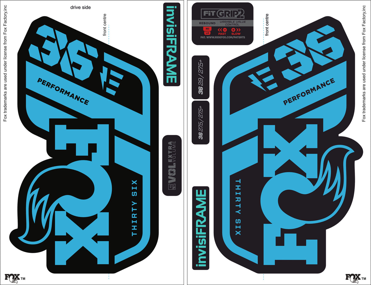 Fox 36 performance 2021 E Bike Decals