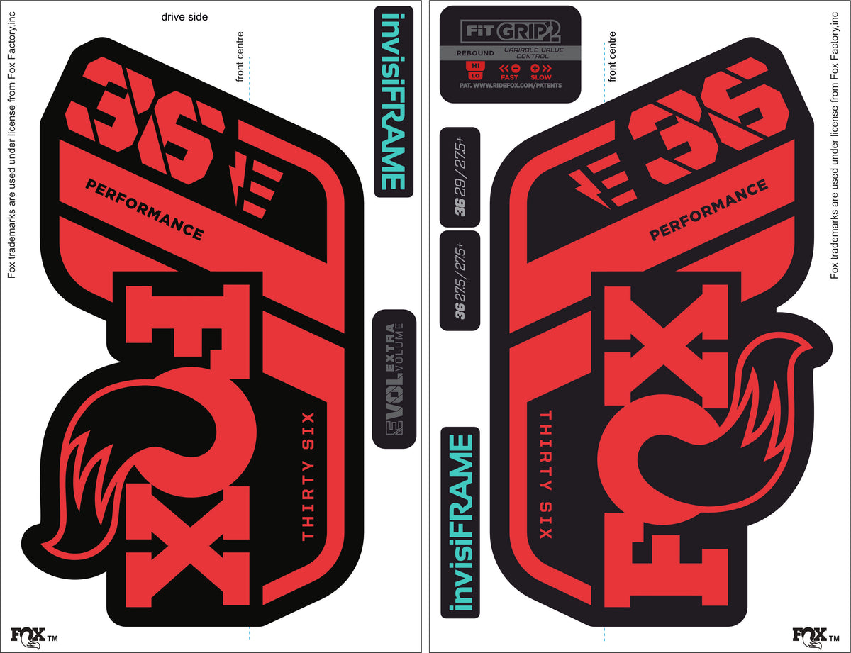 Fox 36 performance 2021 E Bike Decals