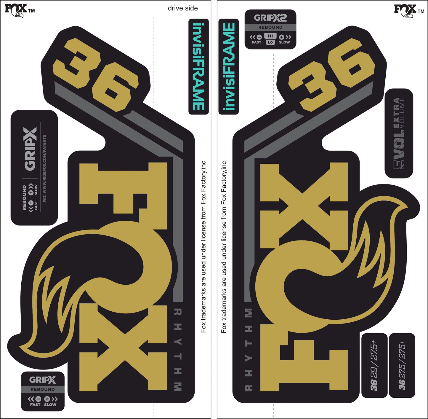 Fox 36 Rhythm 2027 Decals
