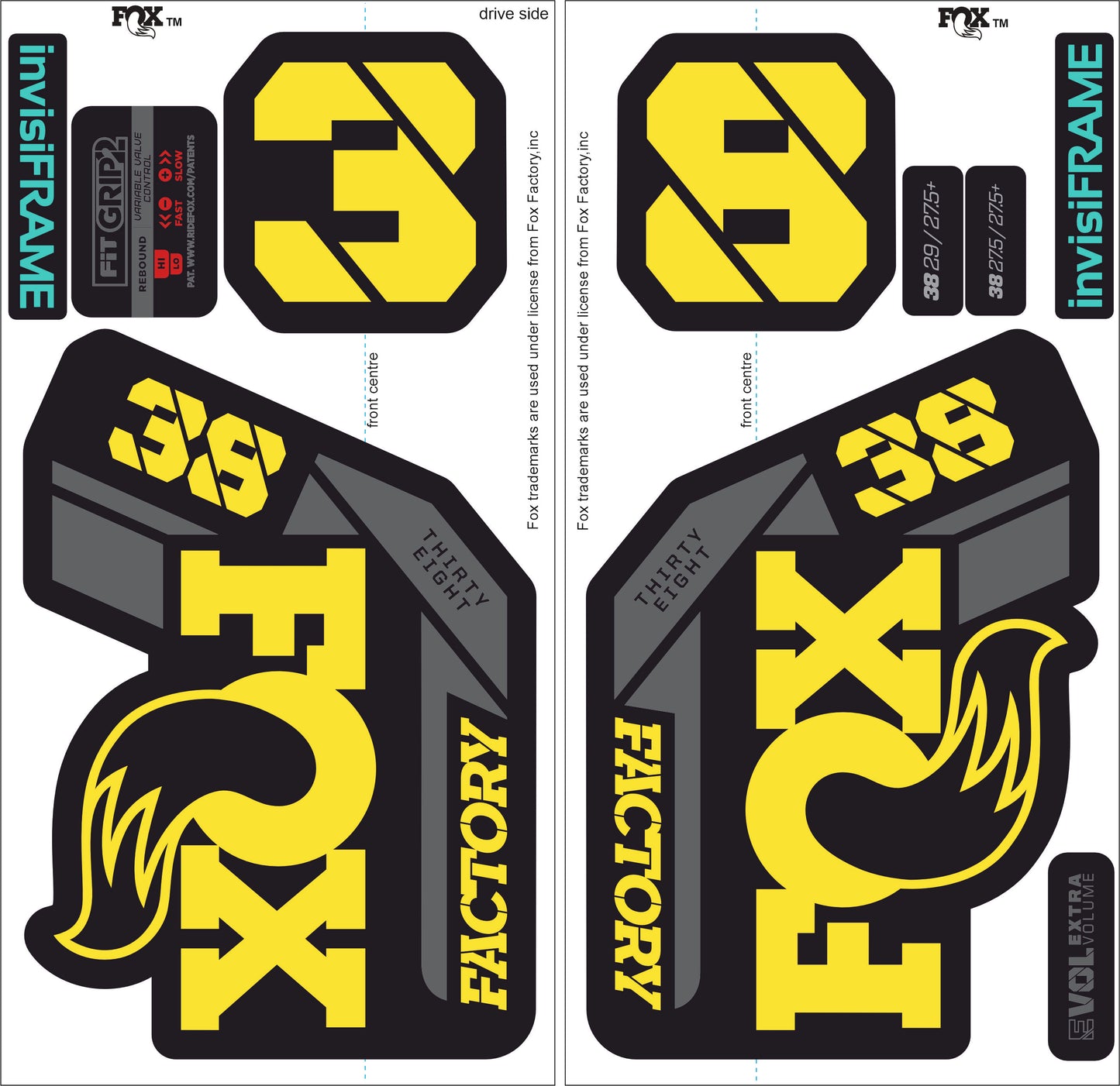 Fox 38 Factory 2021 Decals