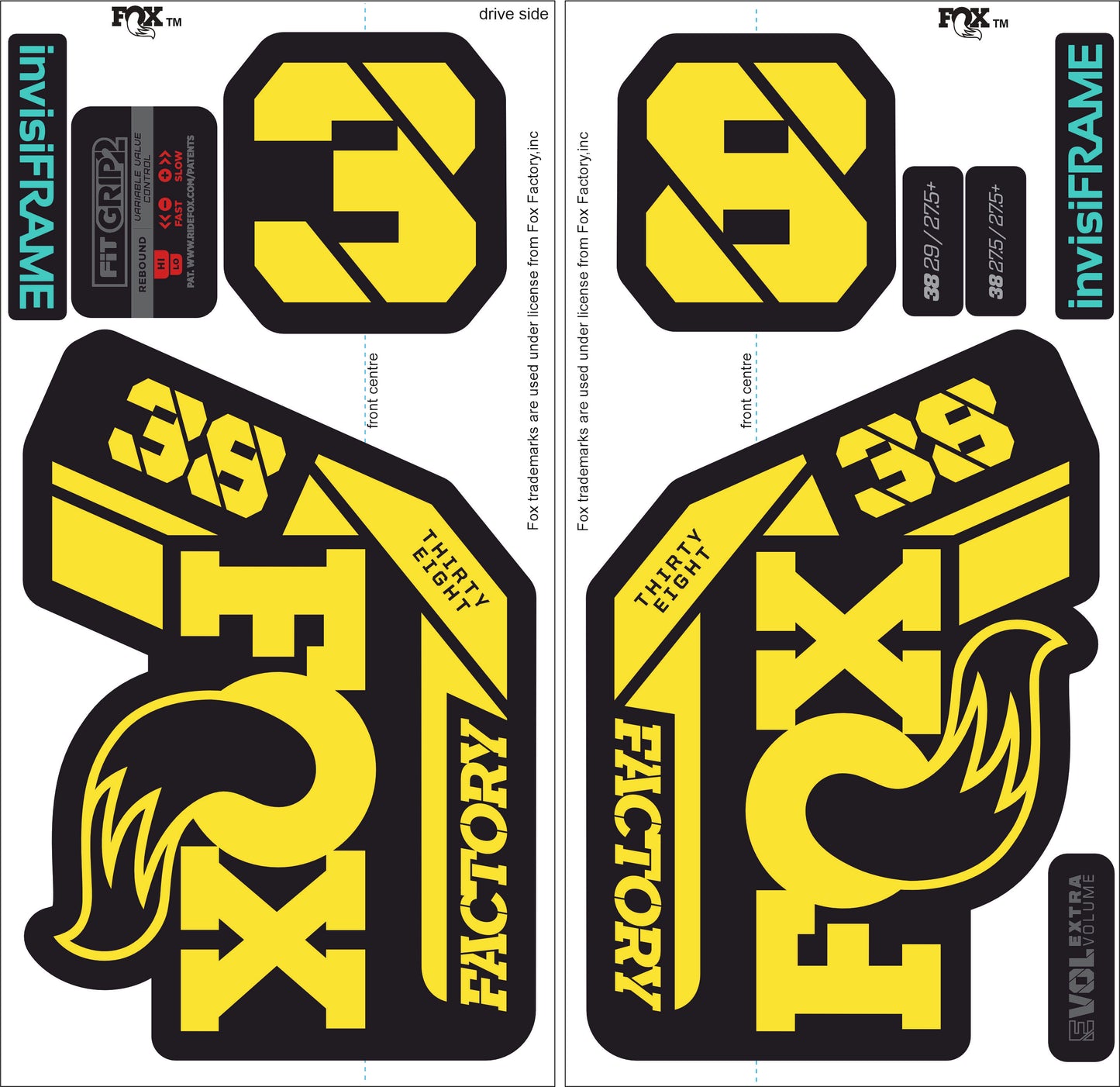 Fox 38 Factory 2021 Decals