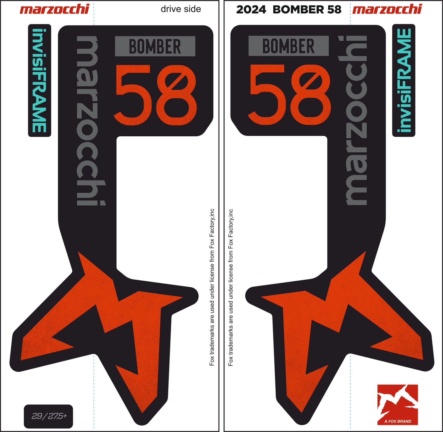 Marzocchi Bomber 58 2024 Decals