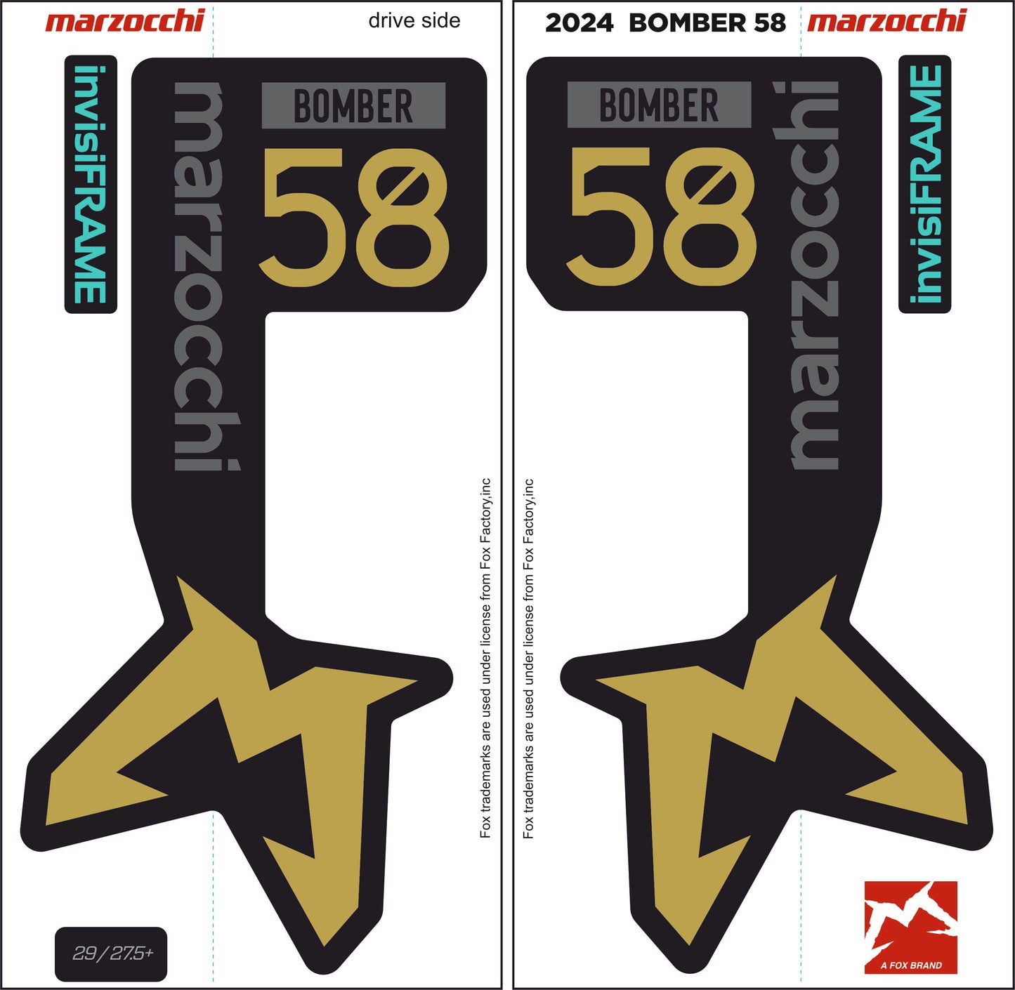 Marzocchi Bomber 58 2024 Decals