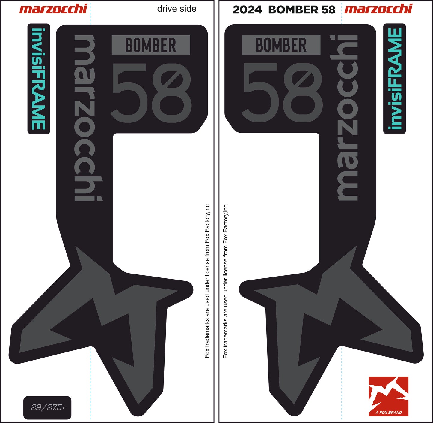 Marzocchi Bomber 58 2024 Decals