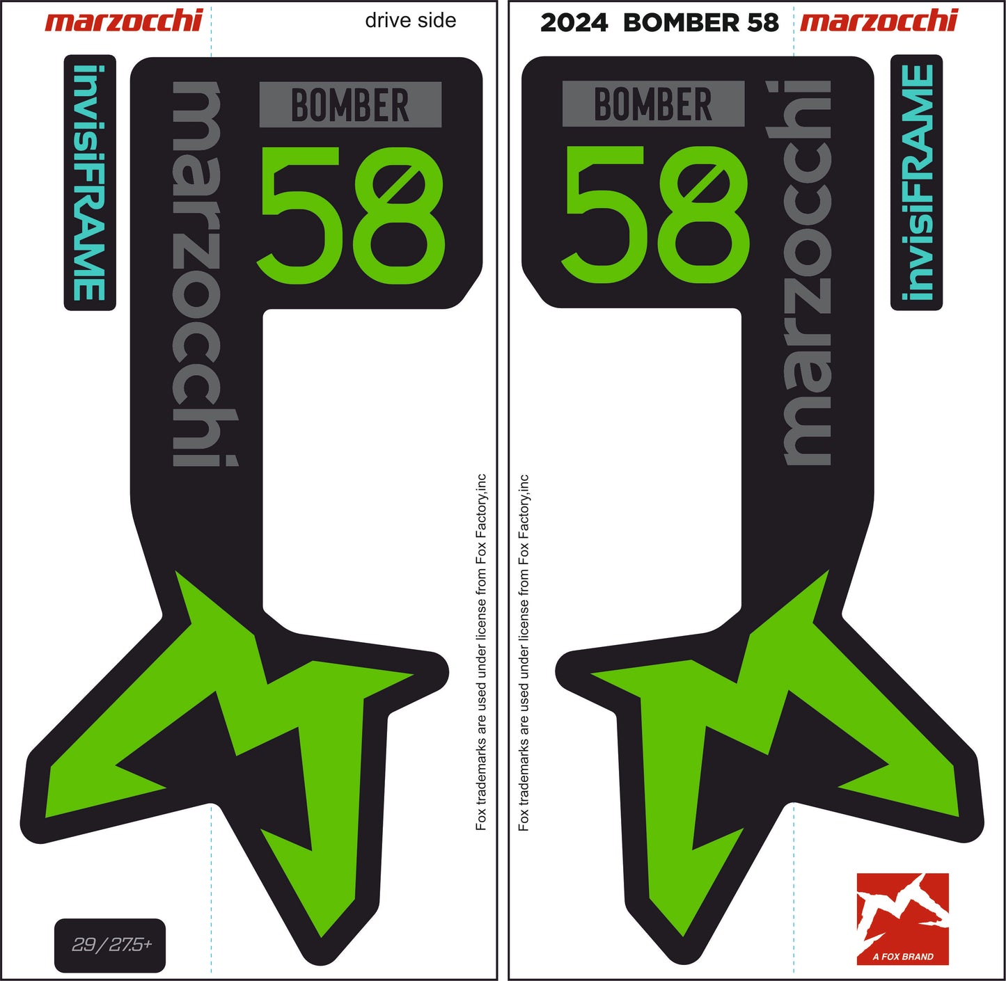 Marzocchi Bomber 58 2024 Decals