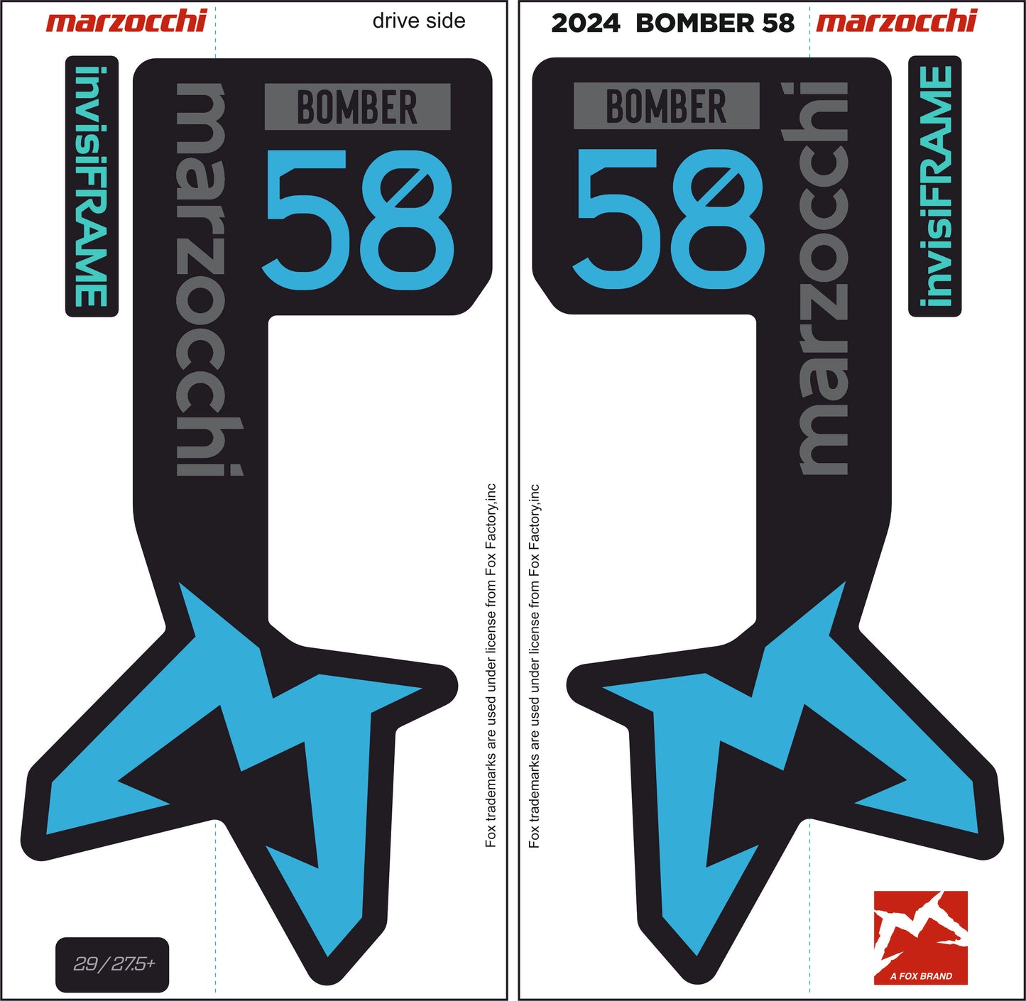 Marzocchi Bomber 58 2024 Decals